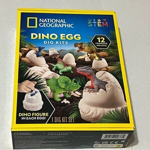 National Geographic Dino Egg Dig Kit New in‎ Package 12 Eggs